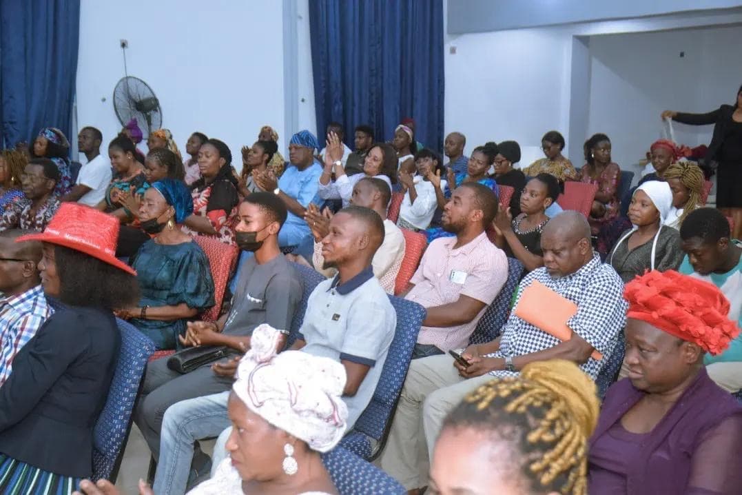 Congregation filling the pews during Sunday service